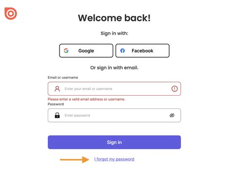 Enter your Email or Username. .